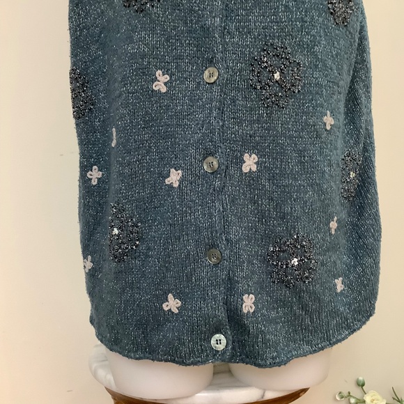 Silk knit Vest Cardigan XL - Picture 4 of 11